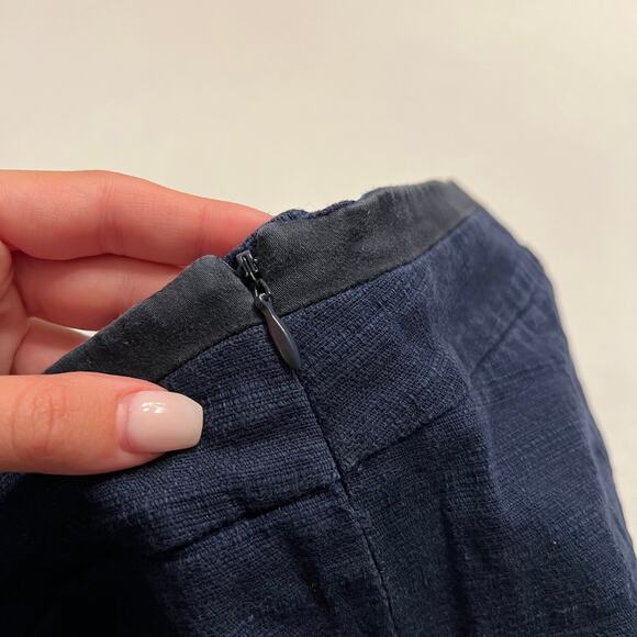 Anthropologie Cartonnier Navy Blue Charlie High Rise Straight Leg Pants Size 6 - Picture 10 of 13